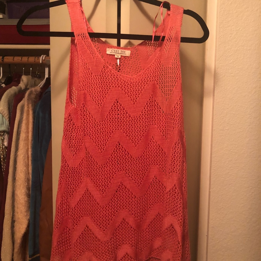 Pink Long Tank Top